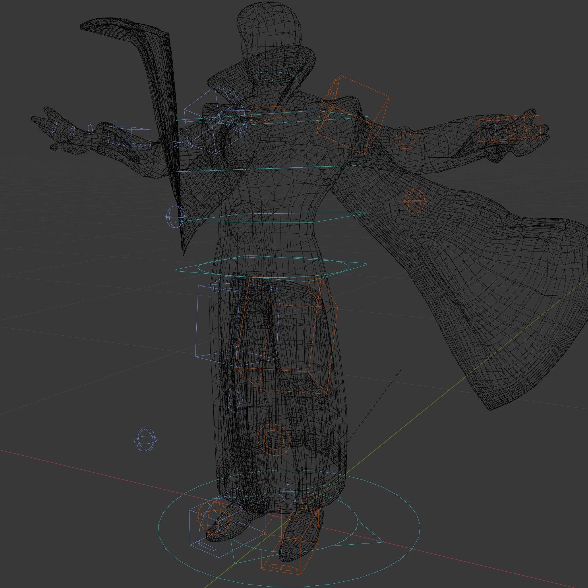 Mystic Sorcerer Rigged and Animated D Character Model Low-poly 3D model_6