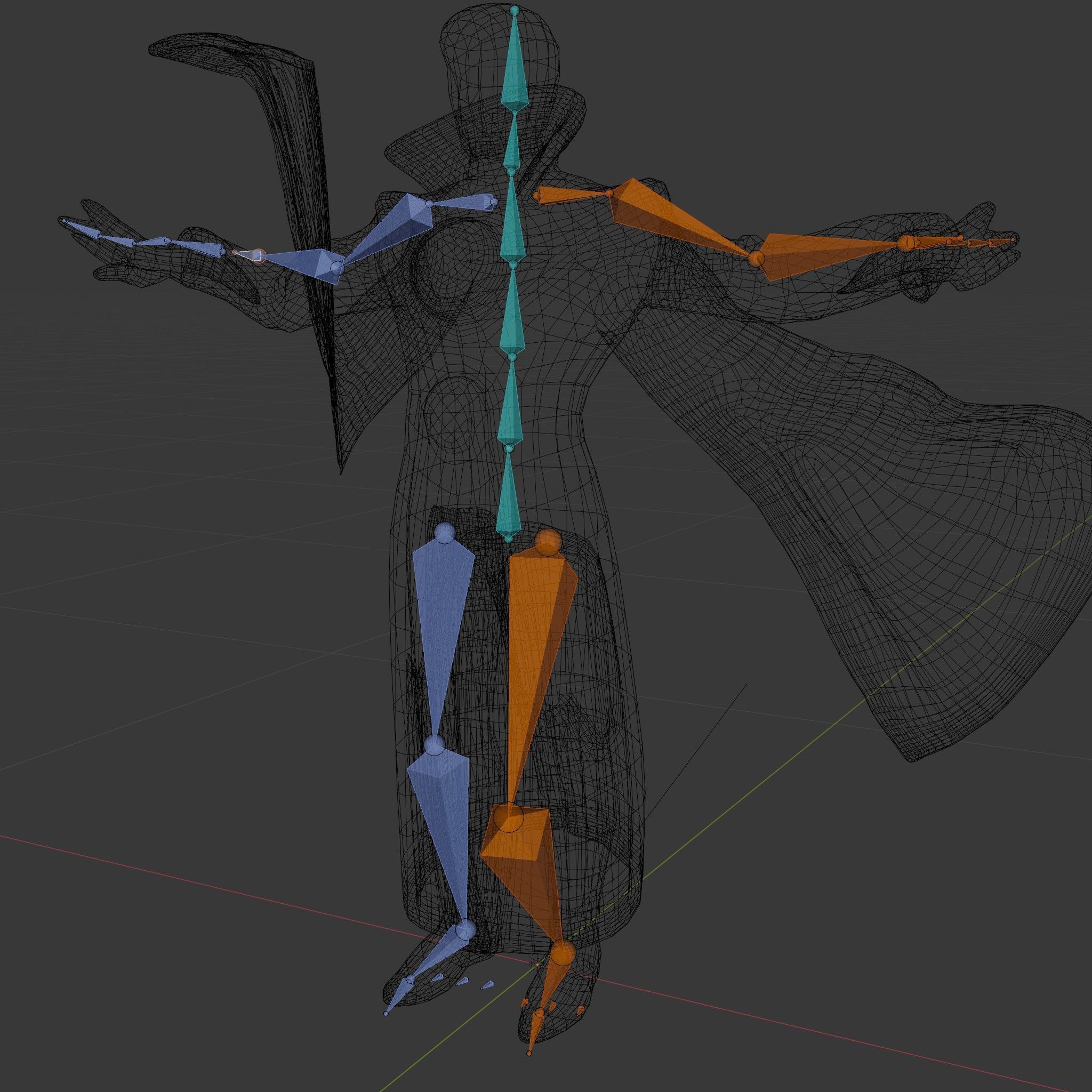 Mystic Sorcerer Rigged and Animated D Character Model Low-poly 3D model_7