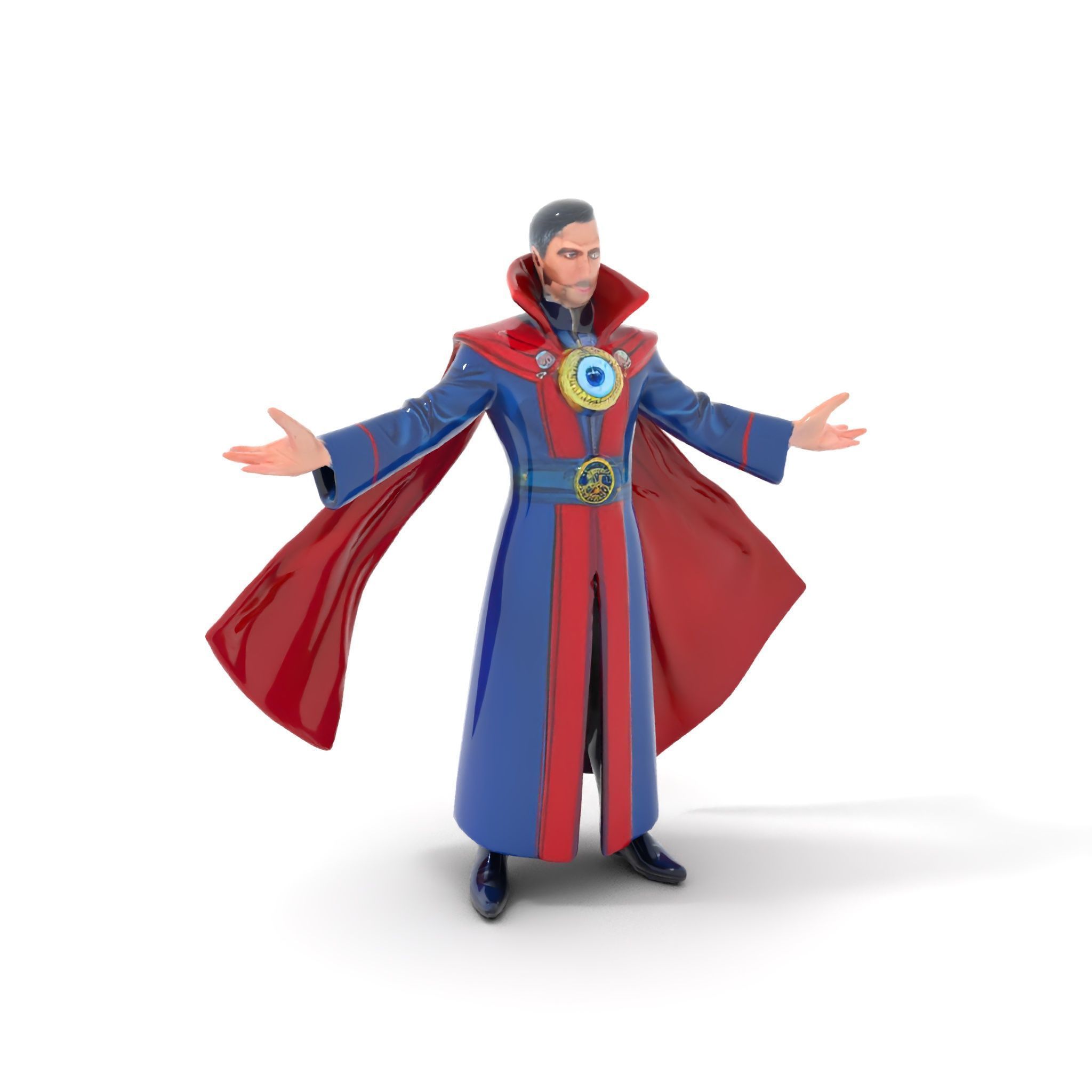 Mystic Sorcerer Rigged and Animated D Character Model Low-poly 3D model_25