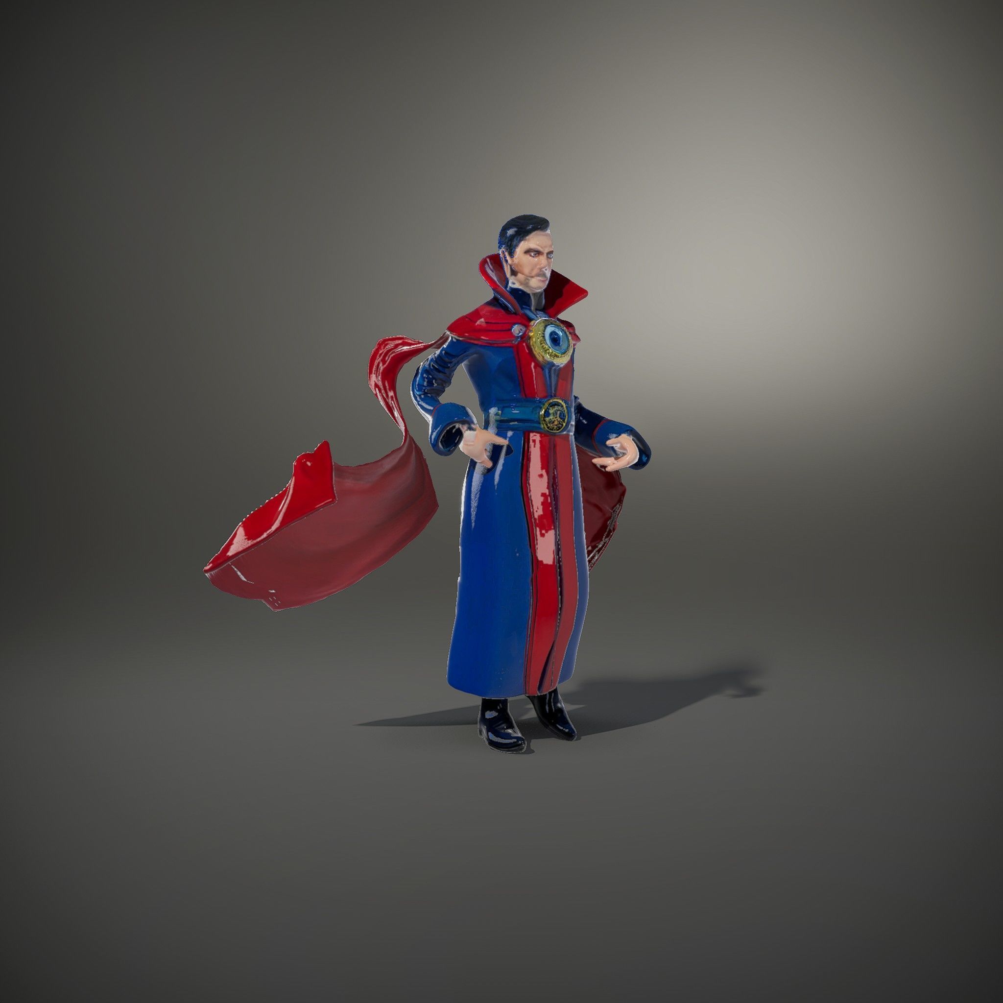 Mystic Sorcerer Rigged and Animated D Character Model Low-poly 3D model_37