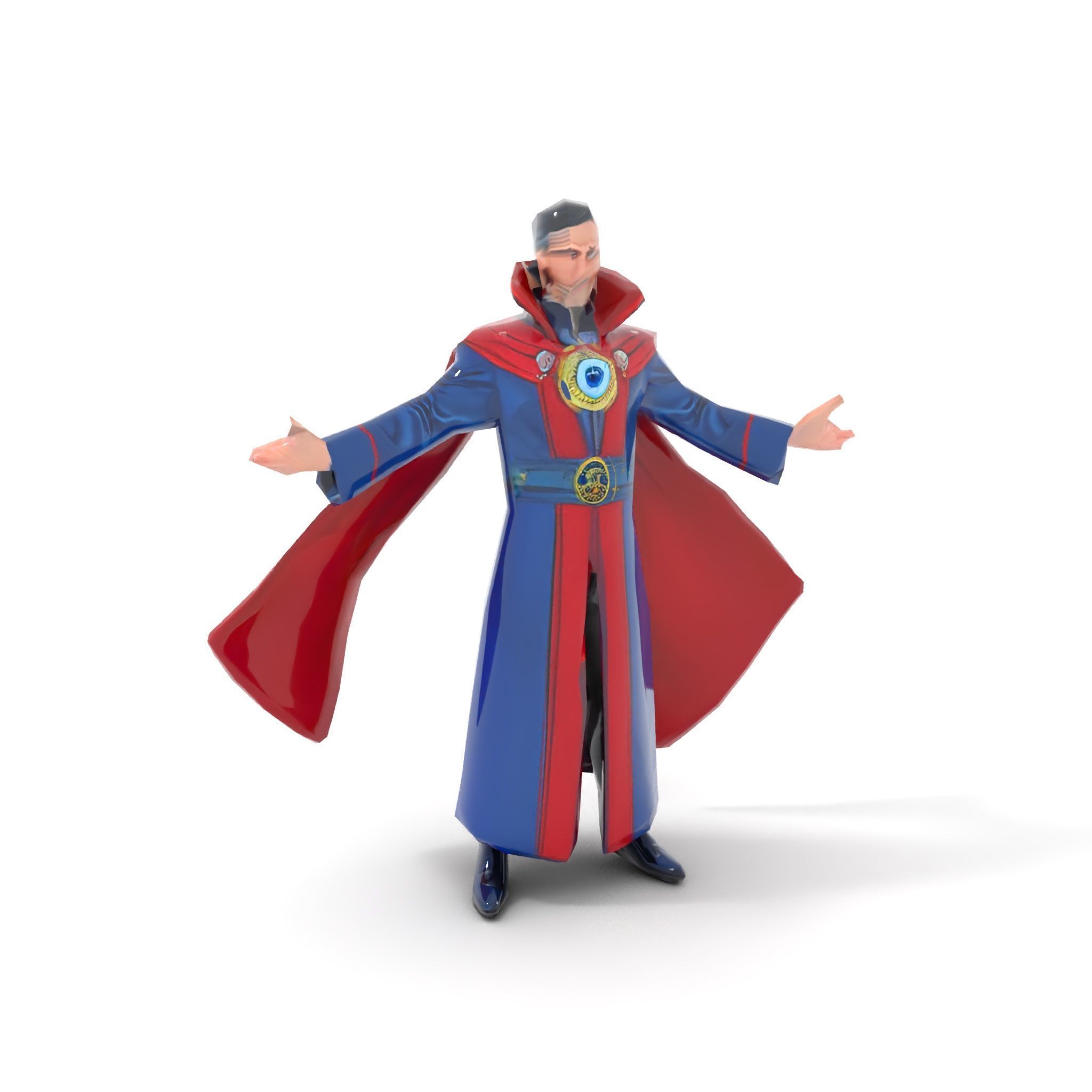Mystic Sorcerer Rigged and Animated D Character Model Low-poly 3D model_17
