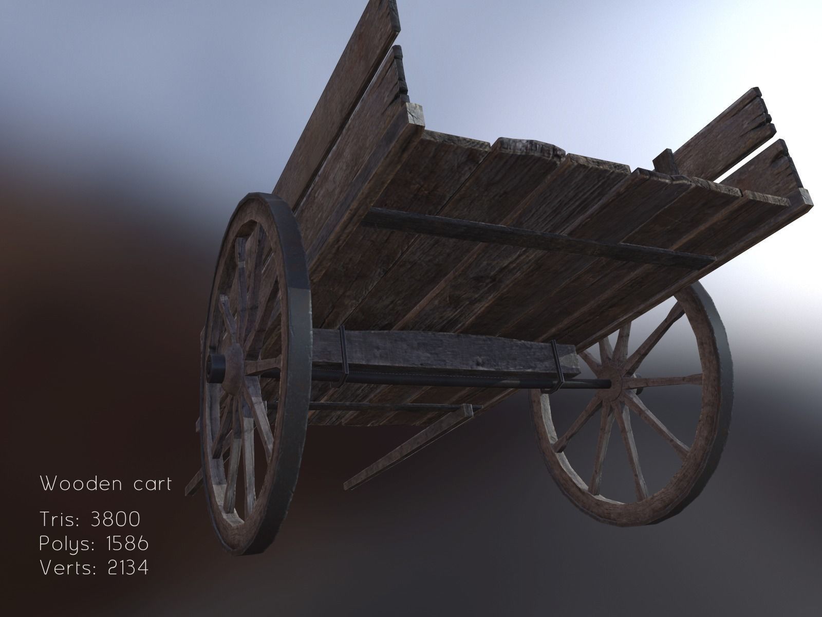 Medieval Props Set Low-poly 3D model_16