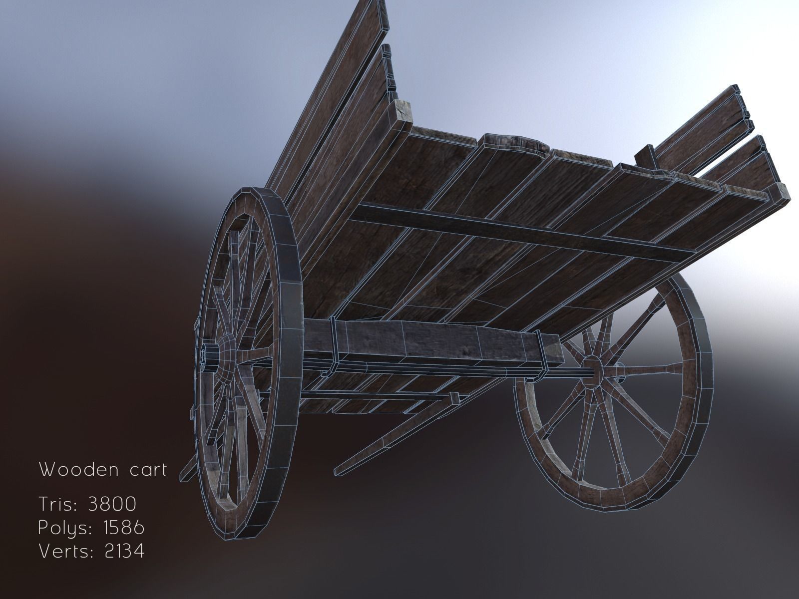 Medieval Props Set Low-poly 3D model_17