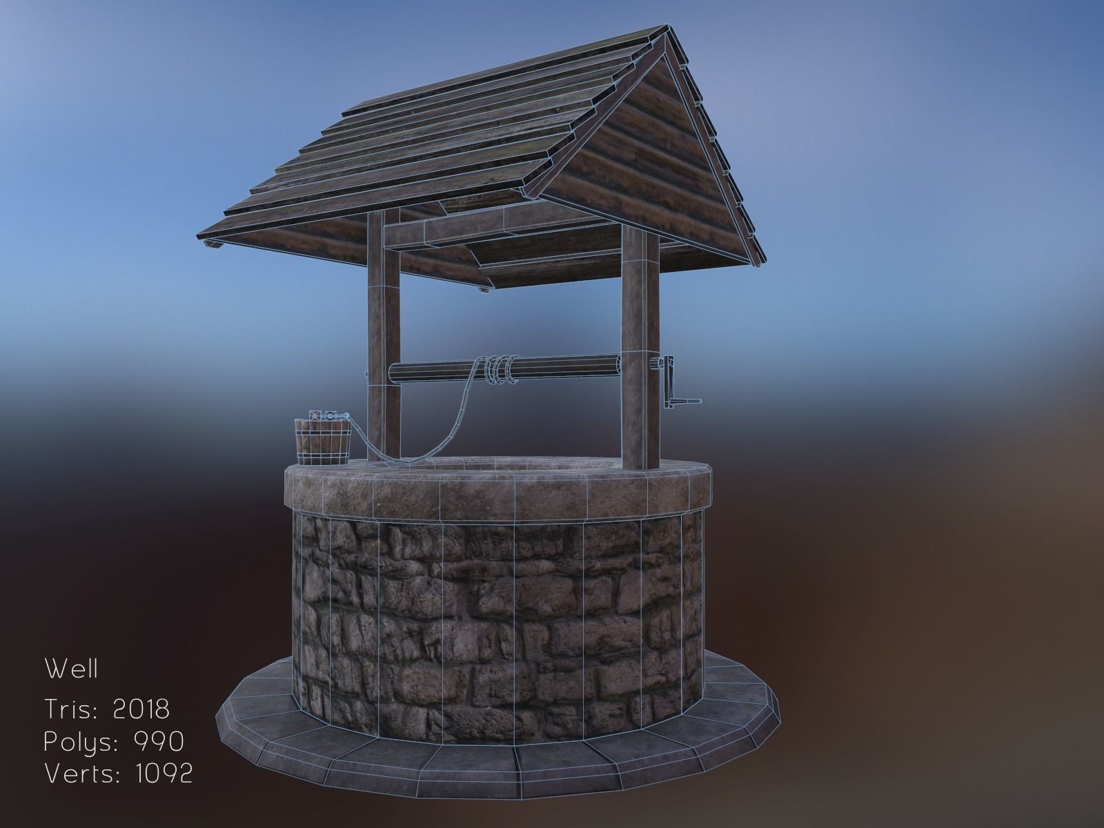 Medieval Props Set Low-poly 3D model_7