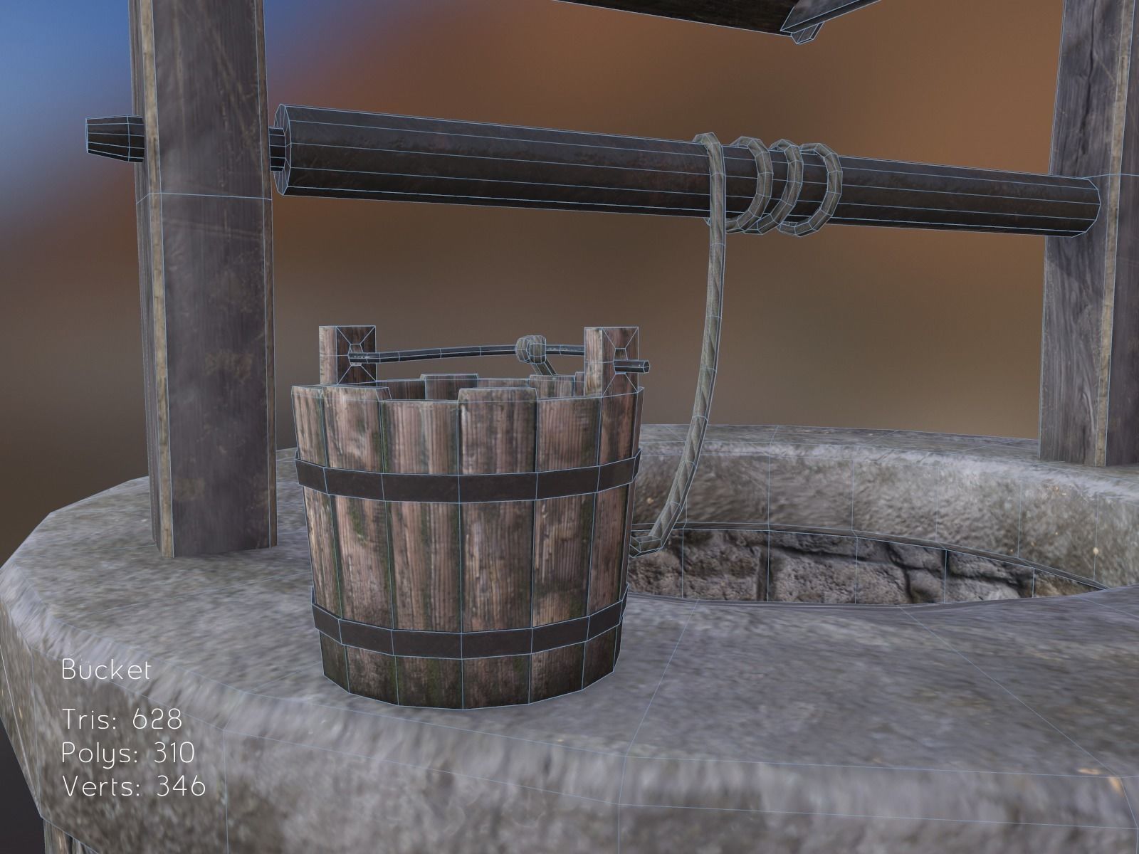 Medieval Props Set Low-poly 3D model_9