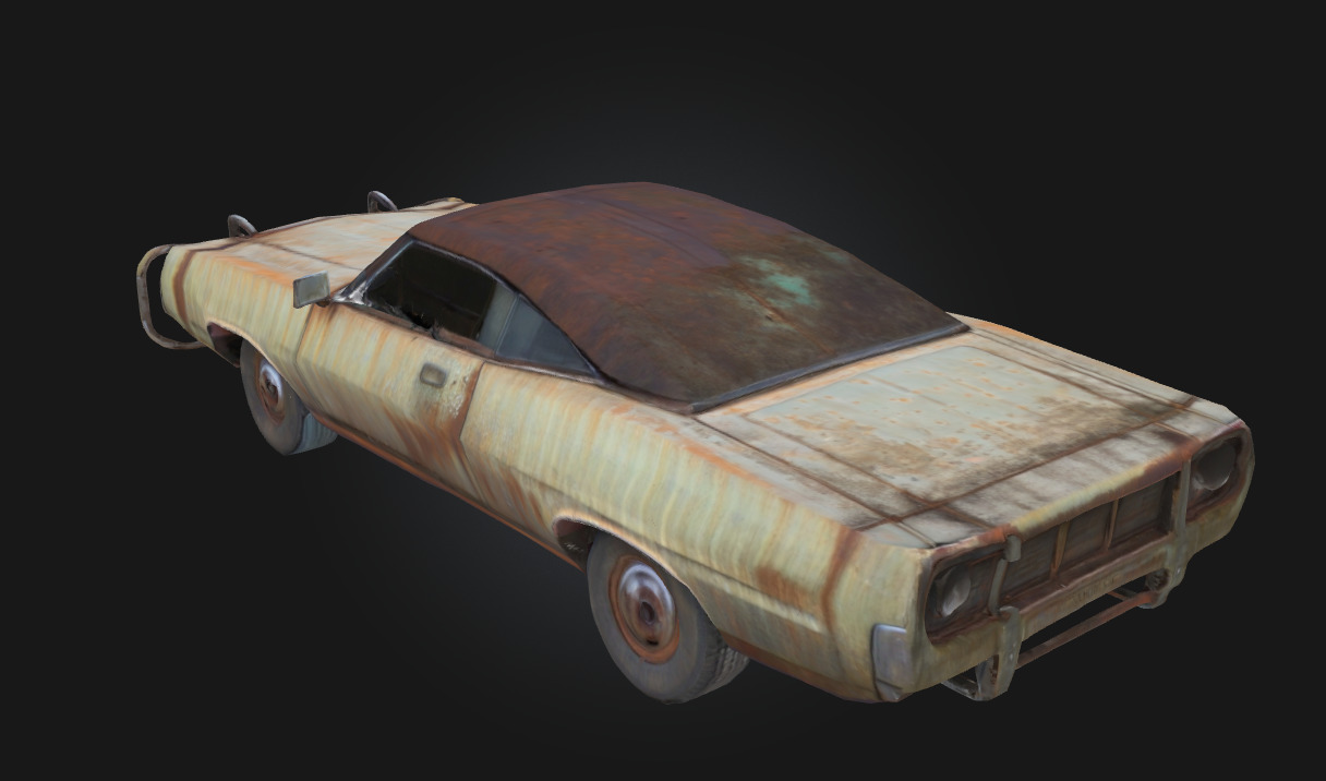 Rusty Cruiser Vintage Car Model for Urban 3D model_3