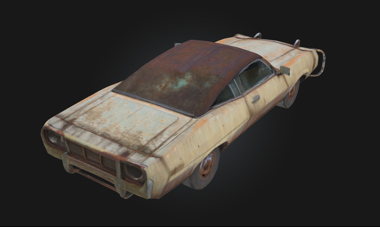 Rusty Cruiser Vintage Car Model for Urban 3D model_4