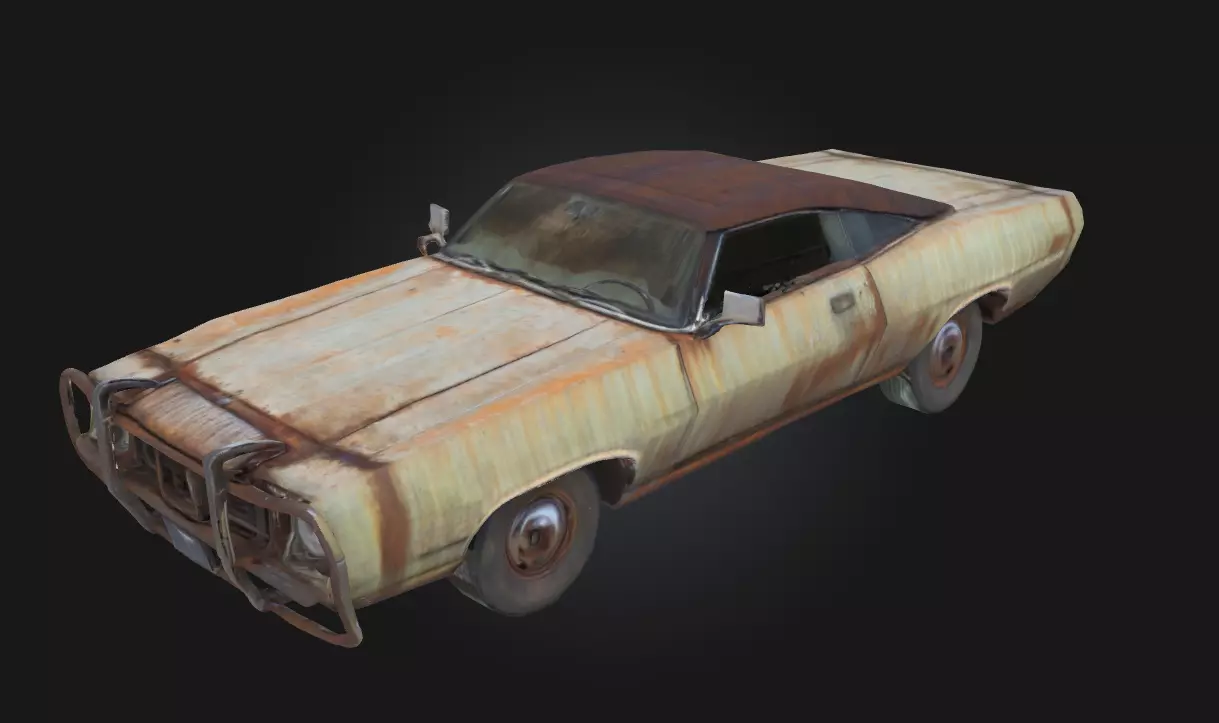 Rusty Cruiser Vintage Car Model for Urban 3D model_0