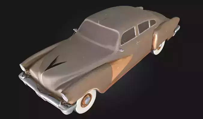 Golden Classic  Vintage Luxury Car Model for Retro