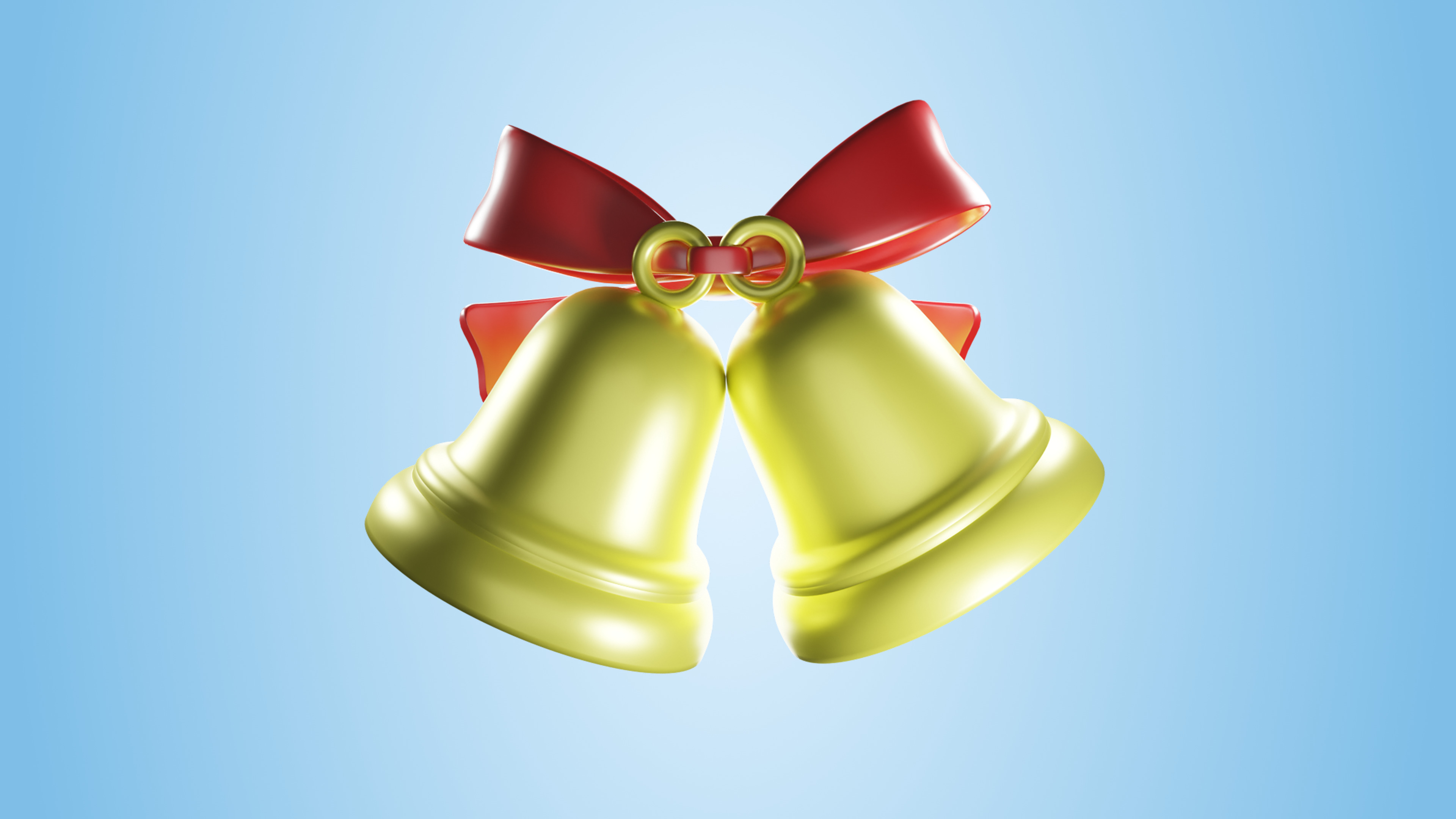 Christmas Bell Low-poly 3D model_5
