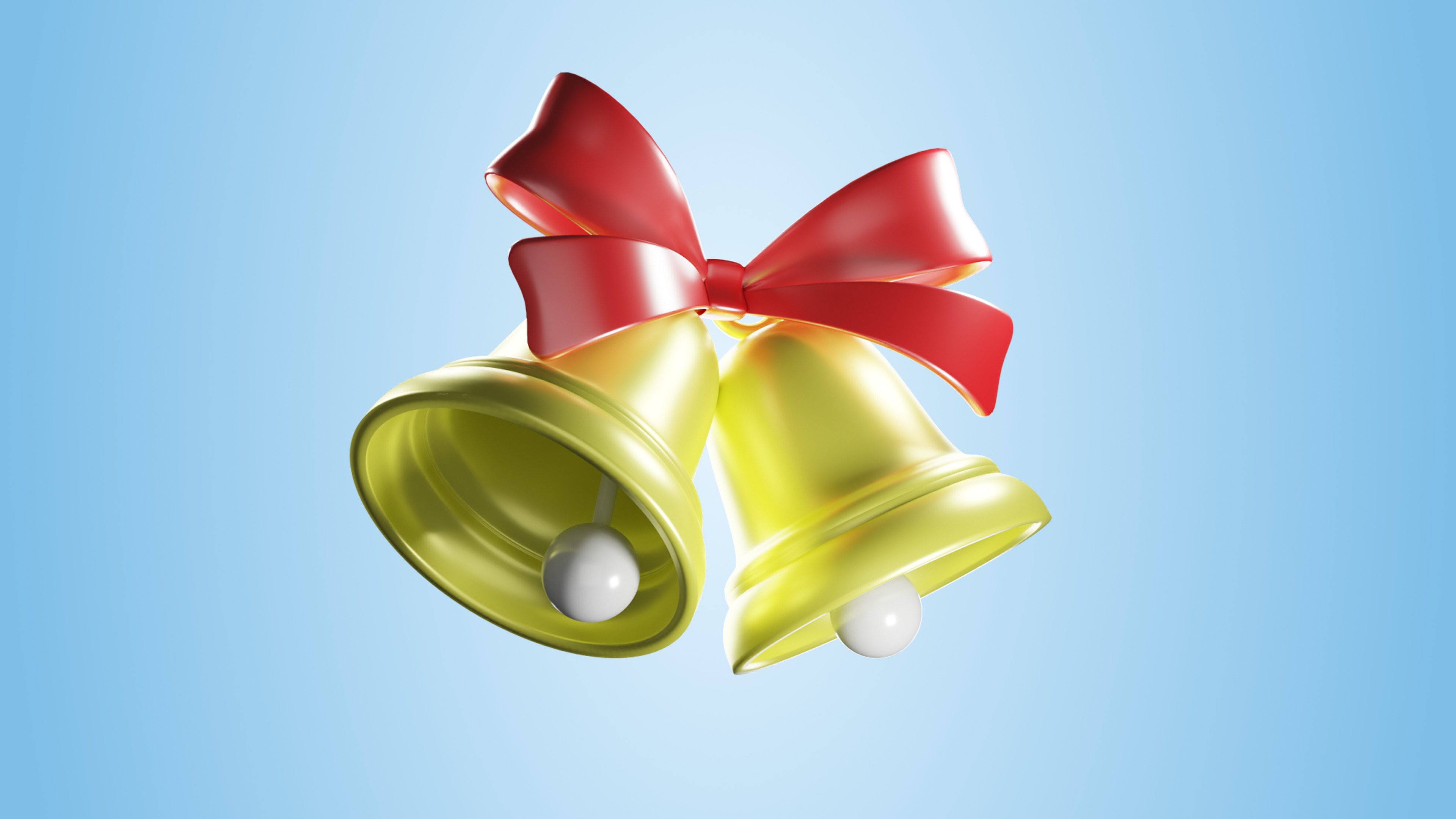 Christmas Bell Low-poly 3D model_1