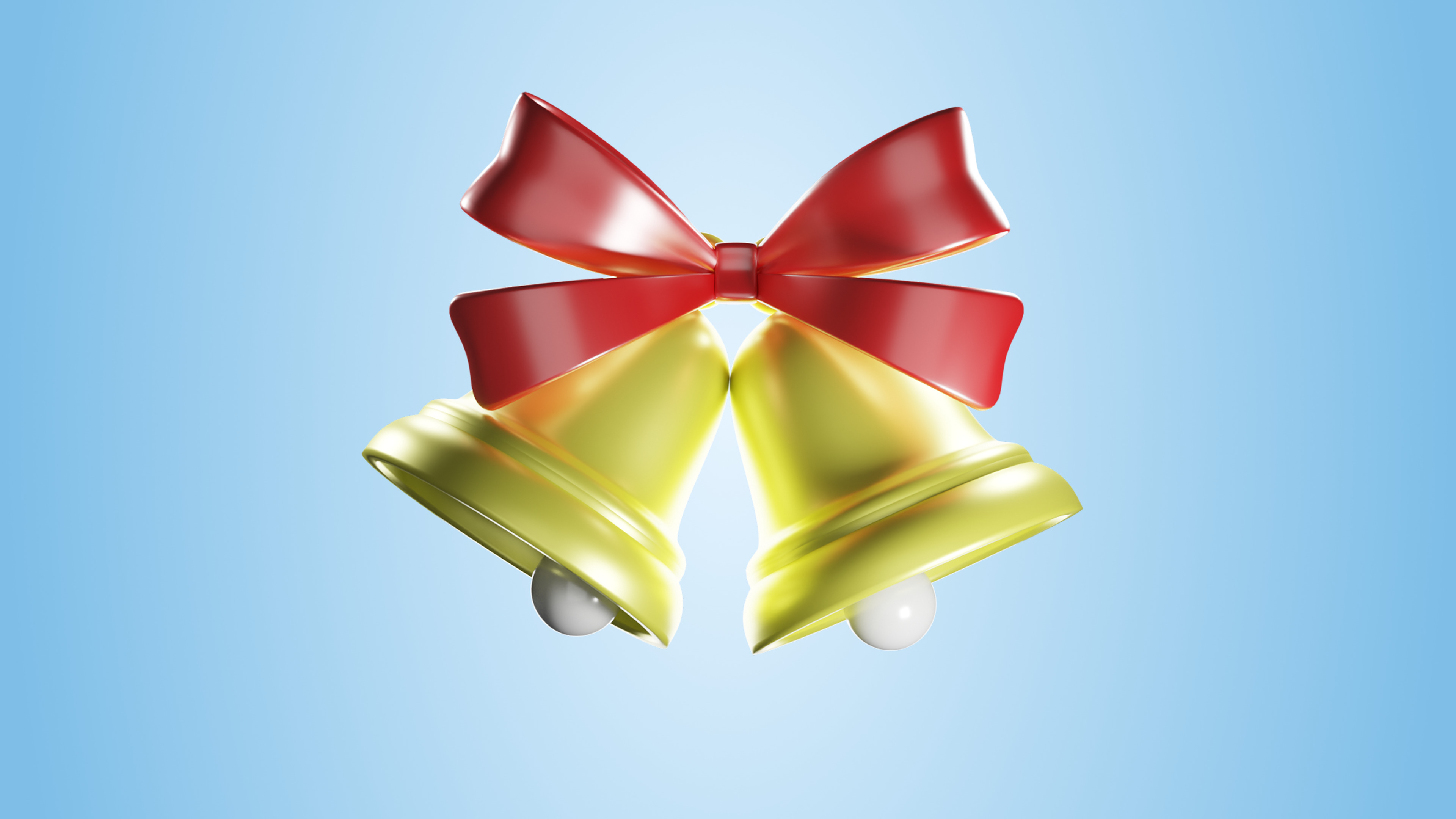 Christmas Bell Low-poly 3D model_3