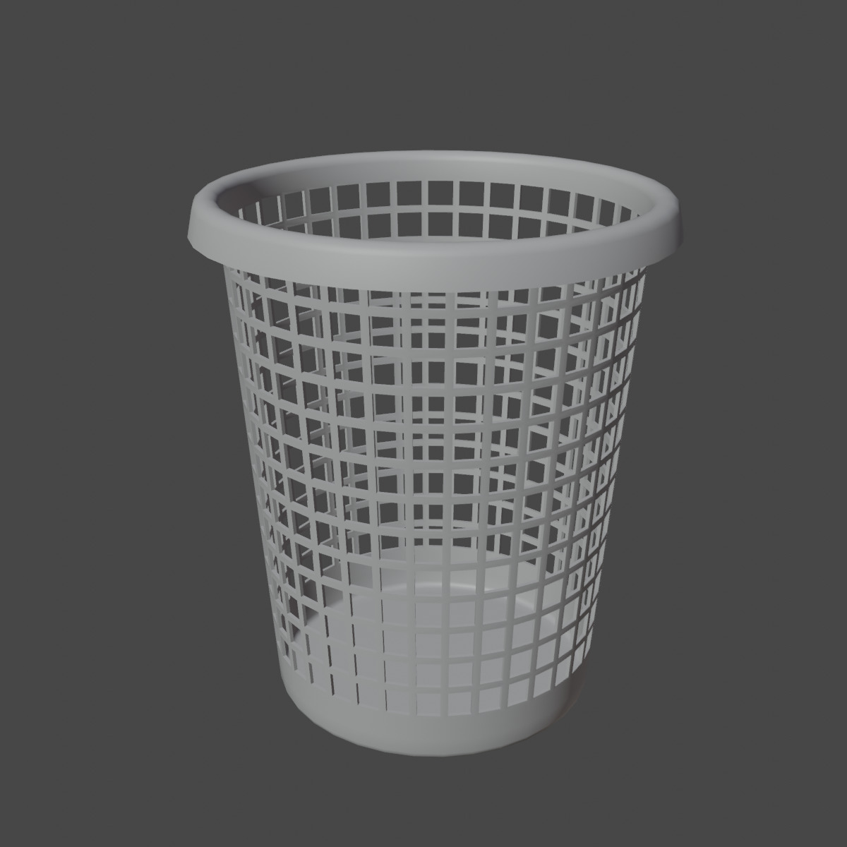 Waste Paper Basket 01 Low-poly 3D model_8