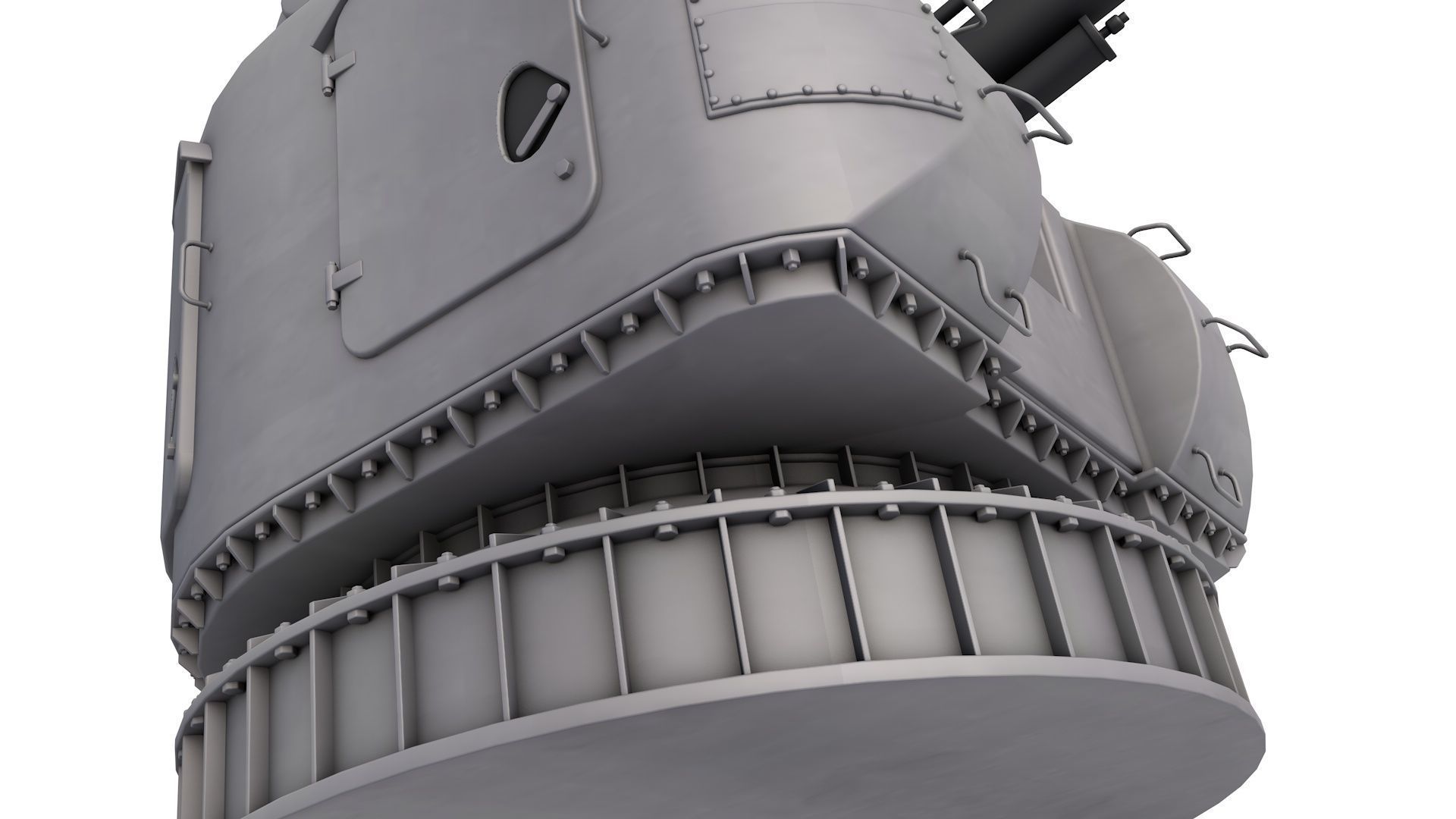 AK 176 Naval Gun 3D model_1