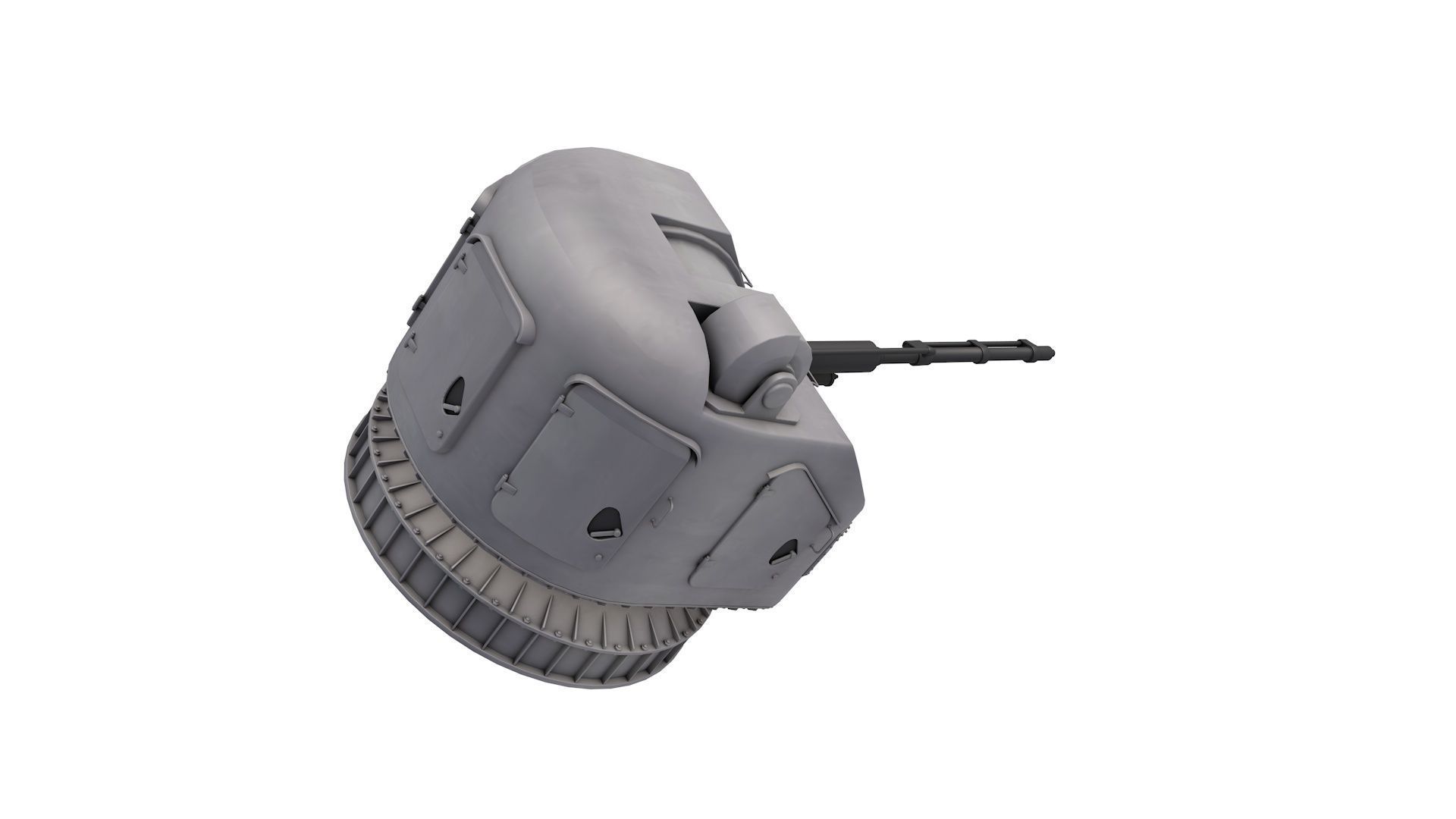 AK 176 Naval Gun 3D model_4