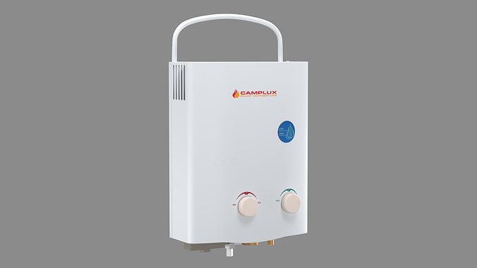 Portable Propane Water Heater 3D Model 3D model
