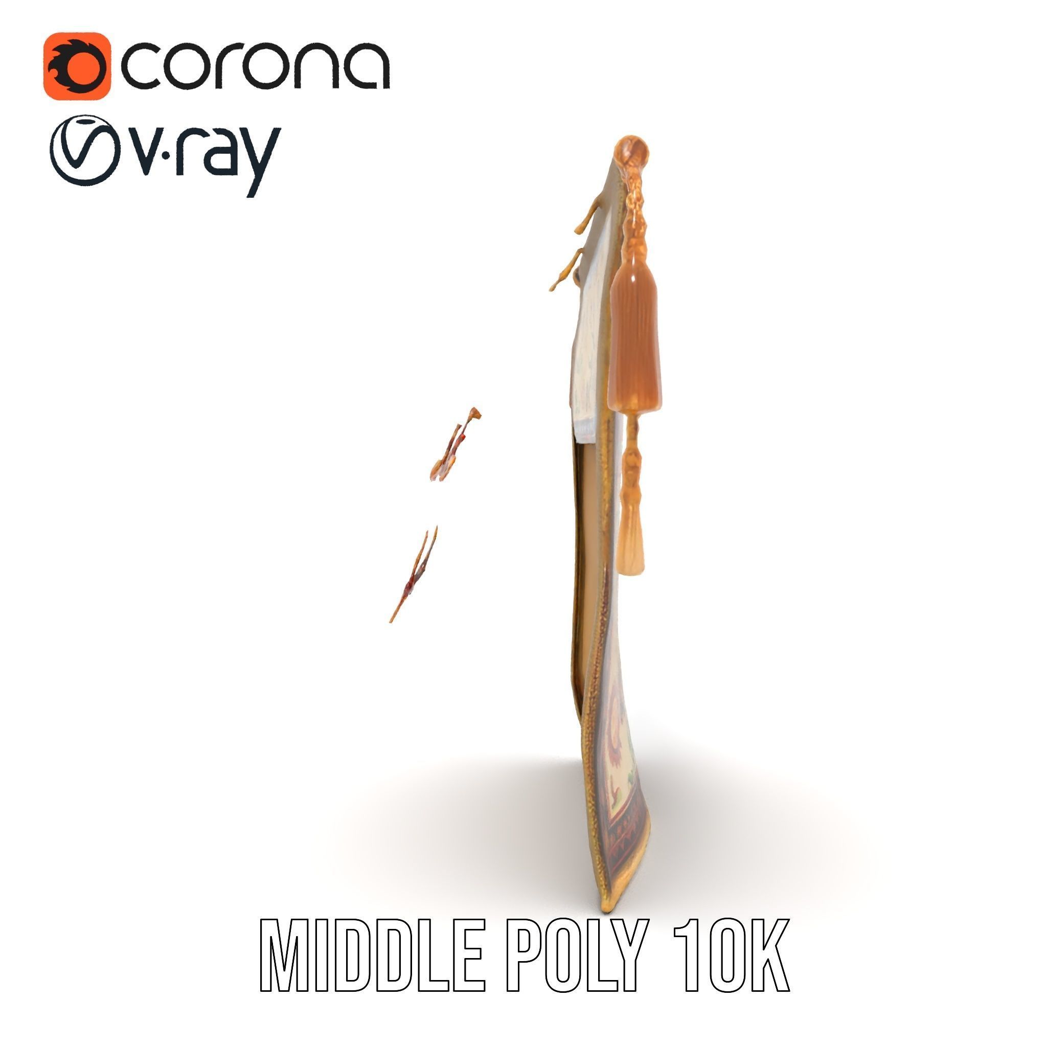 Medieval Tapestry Art Model Pack Low-poly 3D model_10