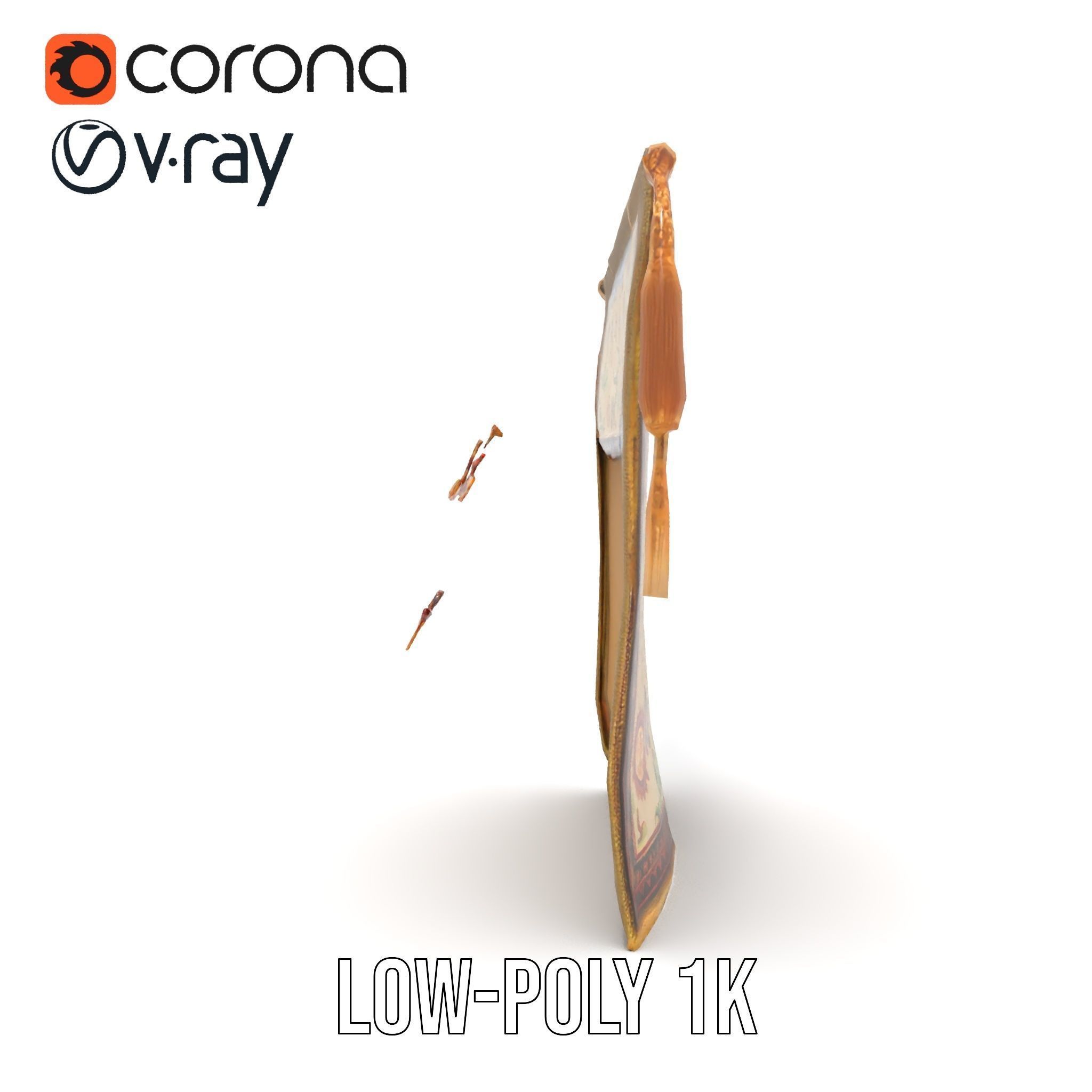 Medieval Tapestry Art Model Pack Low-poly 3D model_29