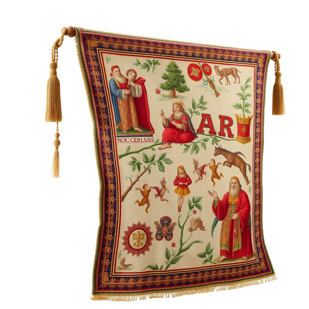 Medieval Tapestry Art Model Pack Low-poly 3D model_3