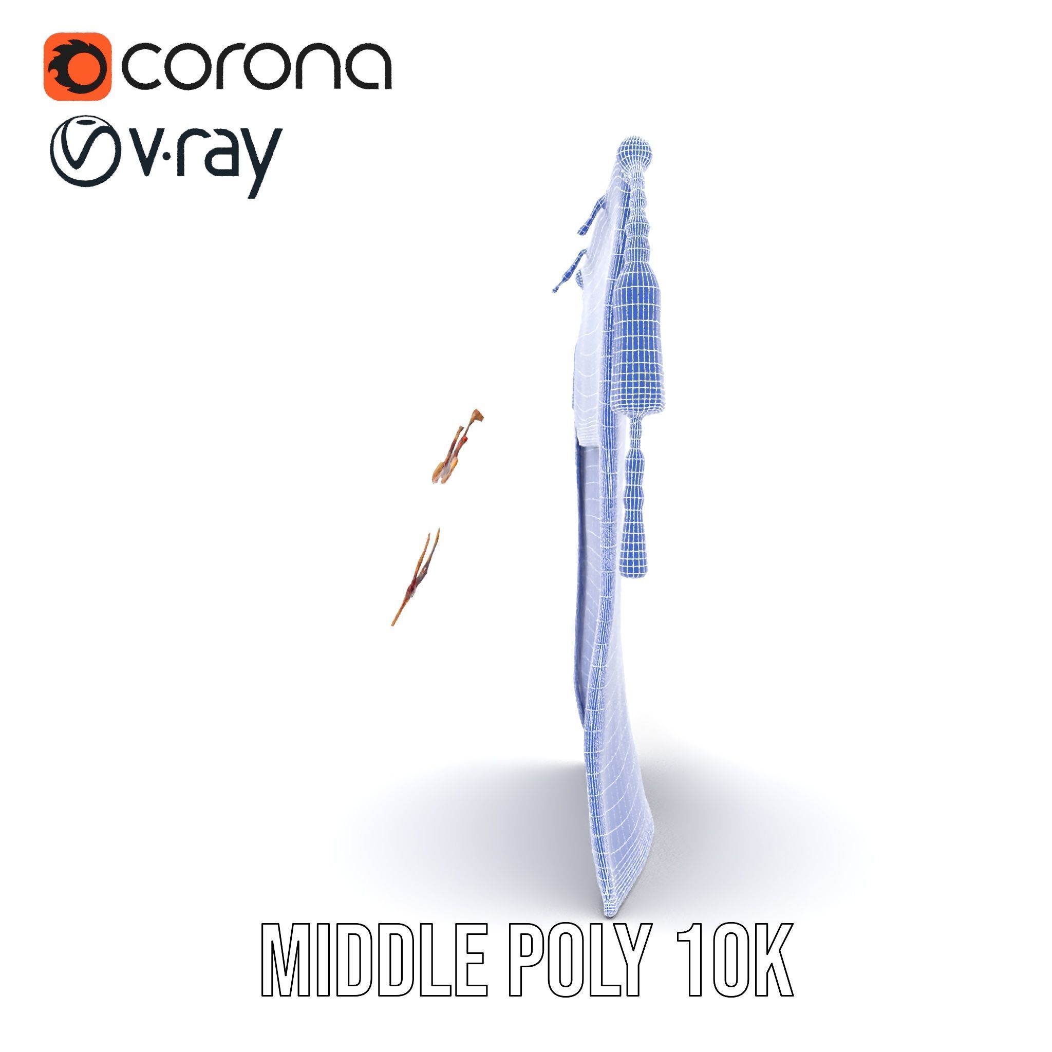 Medieval Tapestry Art Model Pack Low-poly 3D model_31