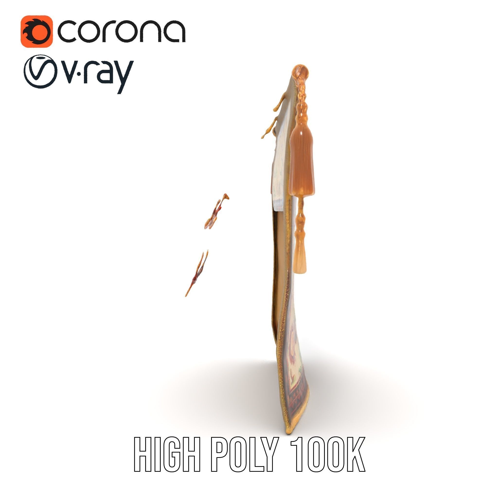 Medieval Tapestry Art Model Pack Low-poly 3D model_18