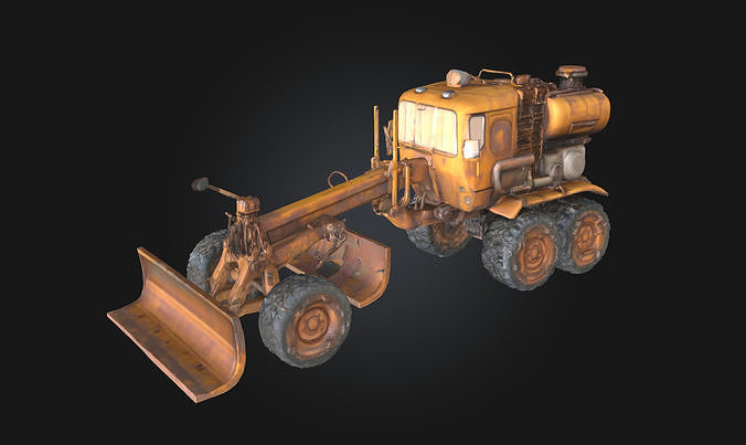 Desert Grader Explorer  Heavy Machinery 3D model