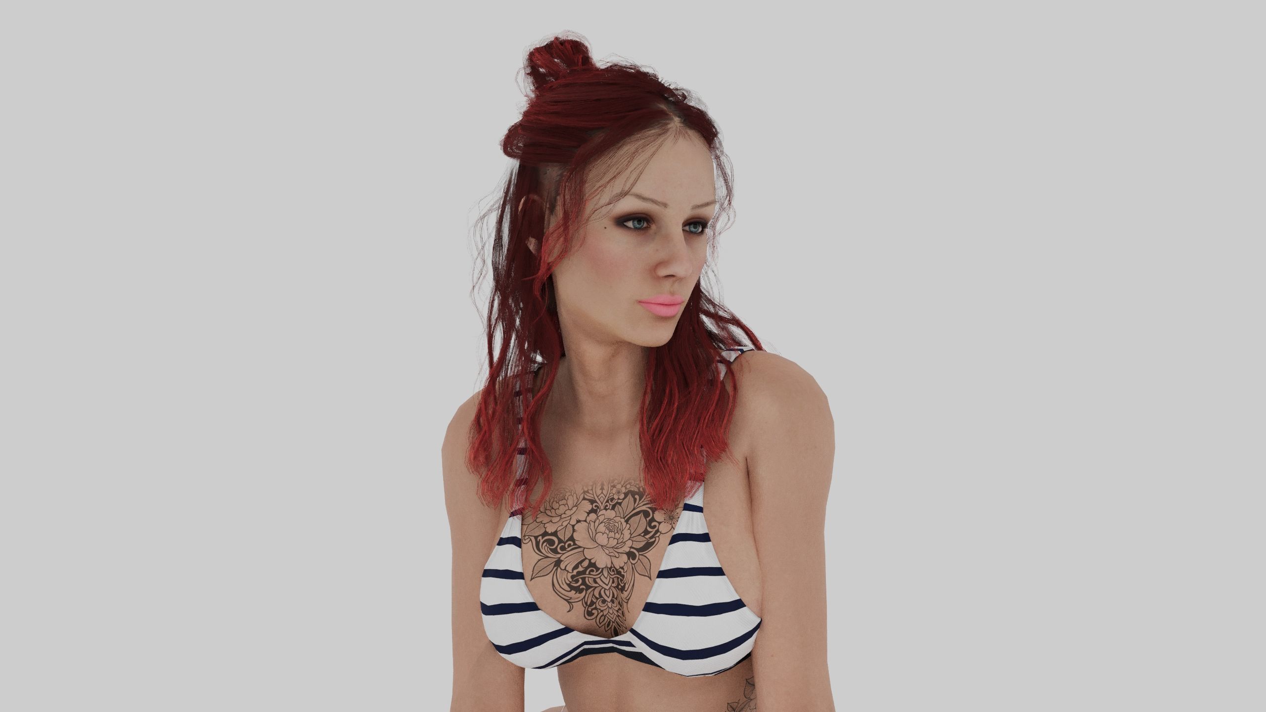 Rigged Swimsuit 3D Model 3D model_8