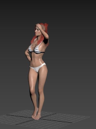 Rigged Swimsuit 3D Model 3D model_15