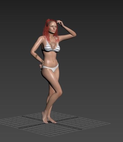 Rigged Swimsuit 3D Model 3D model_14