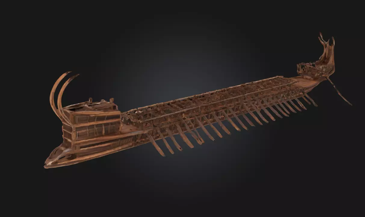 Ancient Warship Historical Naval Vessel 3D model