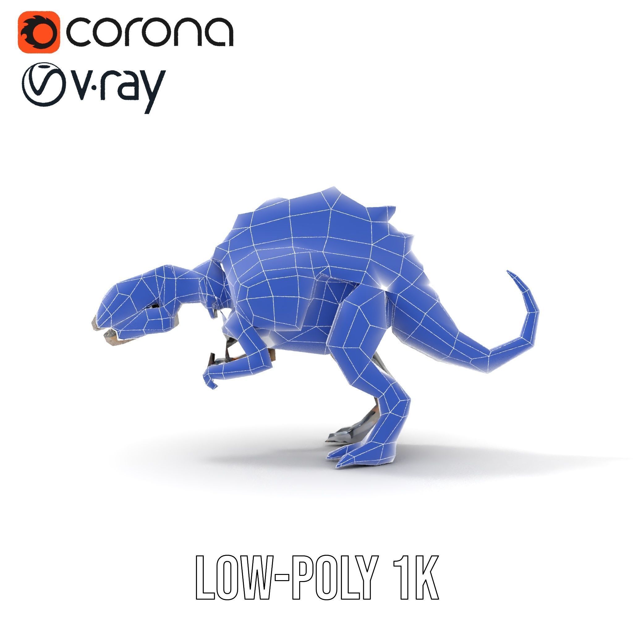 Mechanical Dinosaur Model Pack for Game and Animation Projects Low-poly 3D model_21