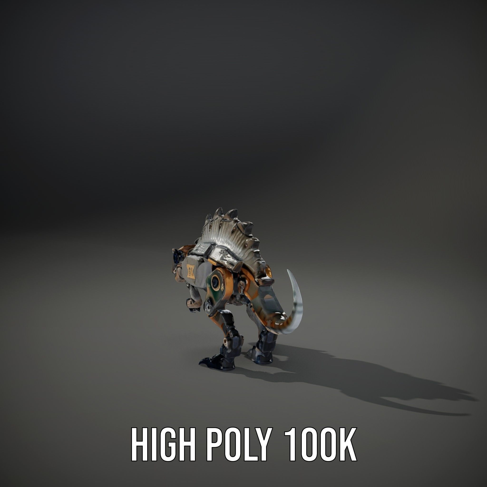 Mechanical Dinosaur Model Pack for Game and Animation Projects Low-poly 3D model_11