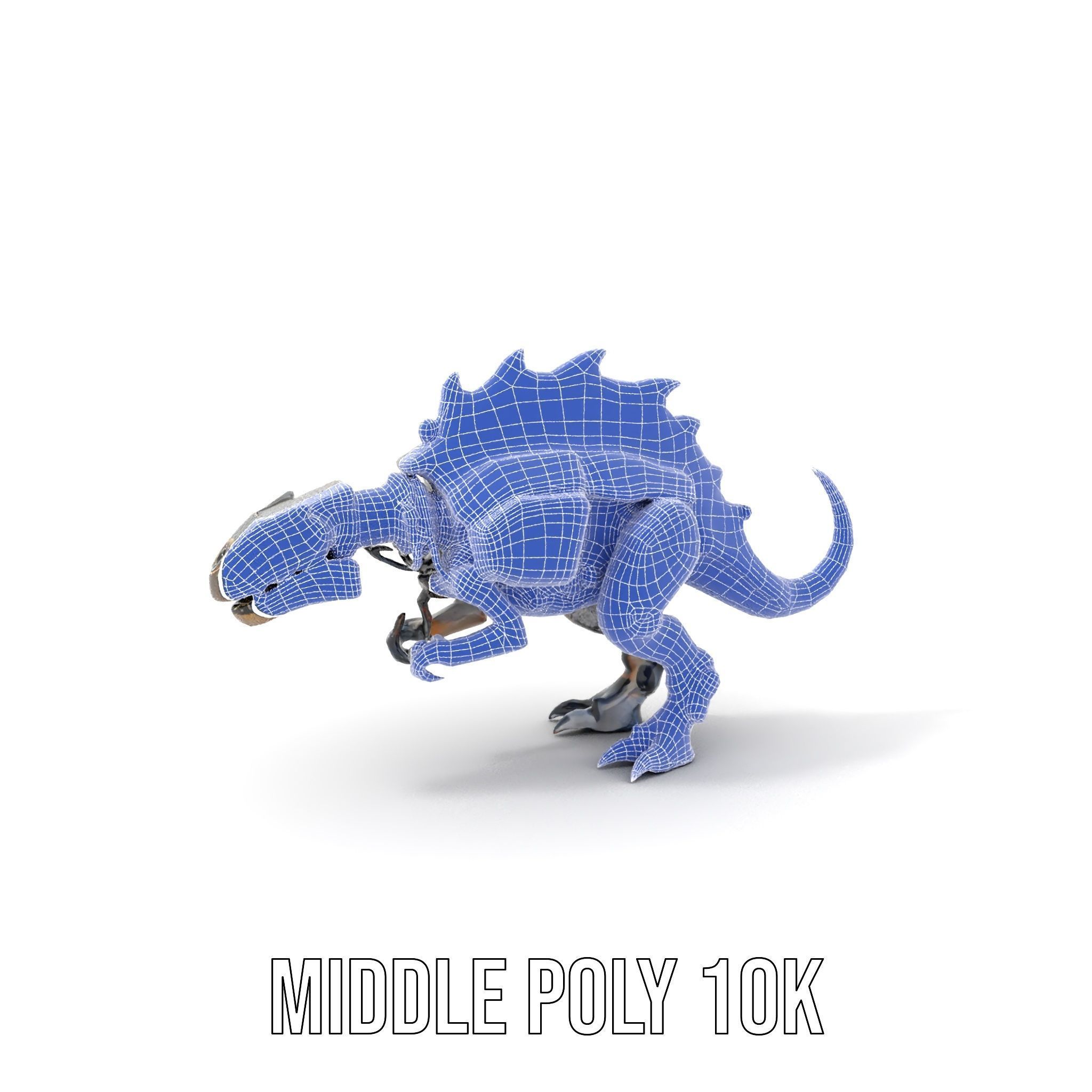 Mechanical Dinosaur Model Pack for Game and Animation Projects Low-poly 3D model_14