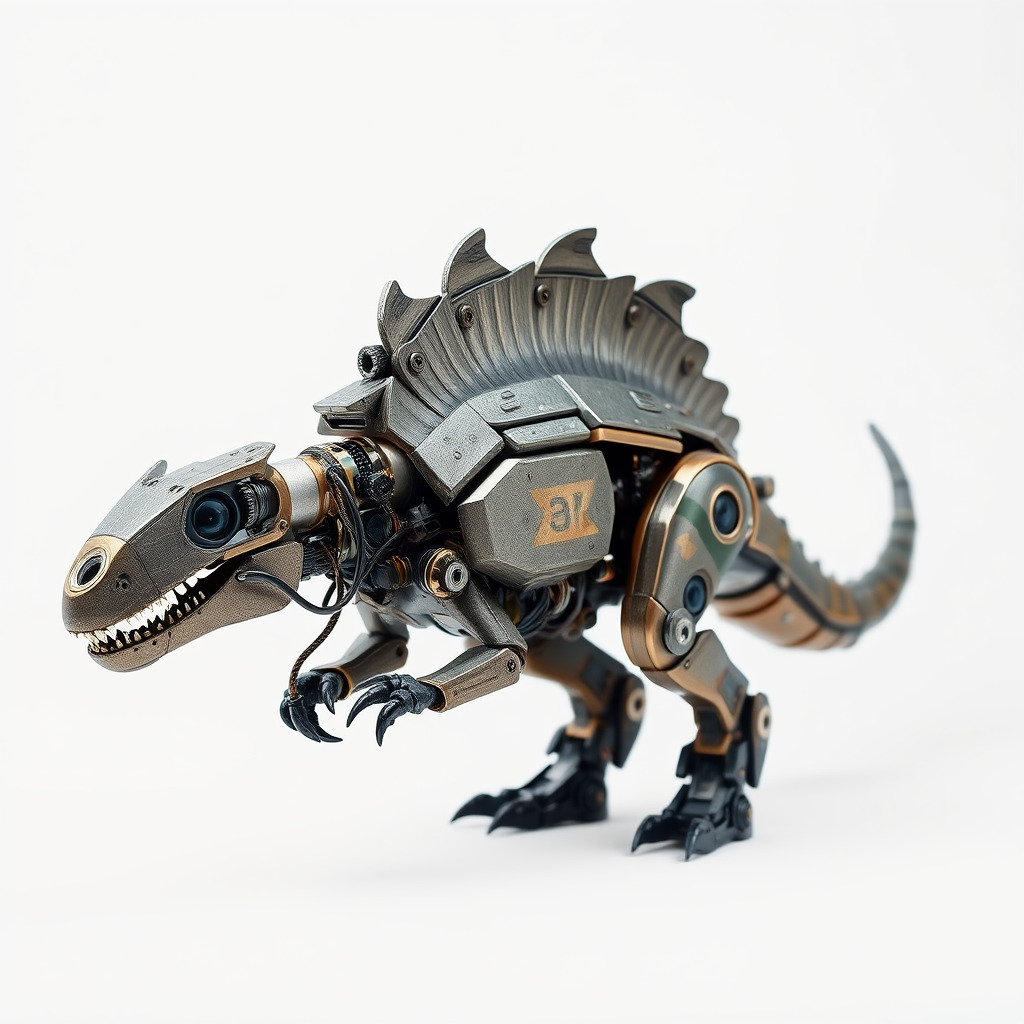 Mechanical Dinosaur Model Pack for Game and Animation Projects Low-poly 3D model_3