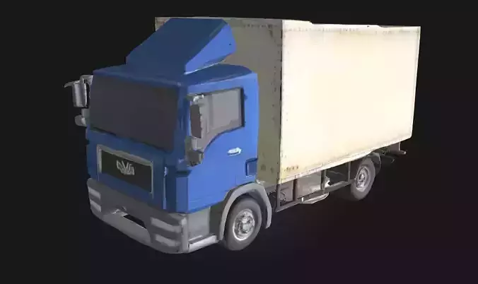 Blue Cargo Truck  Reliable Transport Vehicle