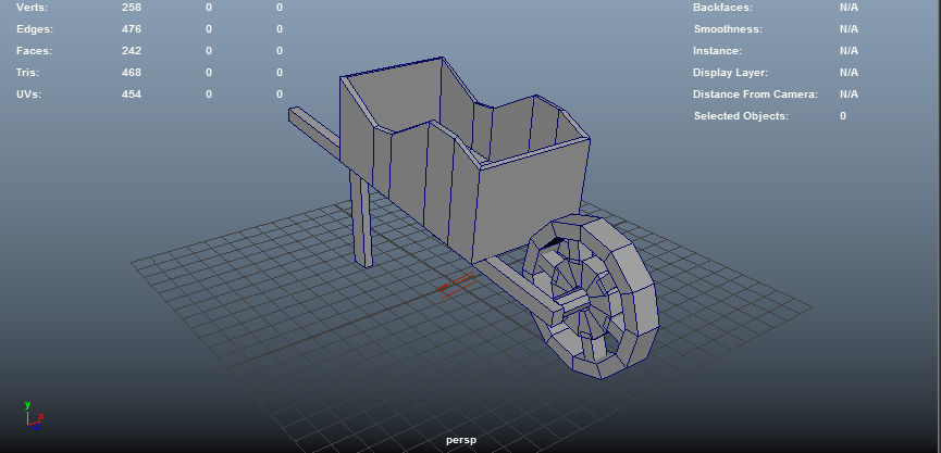 3D Wheelbarrow Model wooden Free low-poly 3D model_4