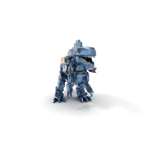 Futuristic Dinosaur Robot Model Pack Low-poly 3D model