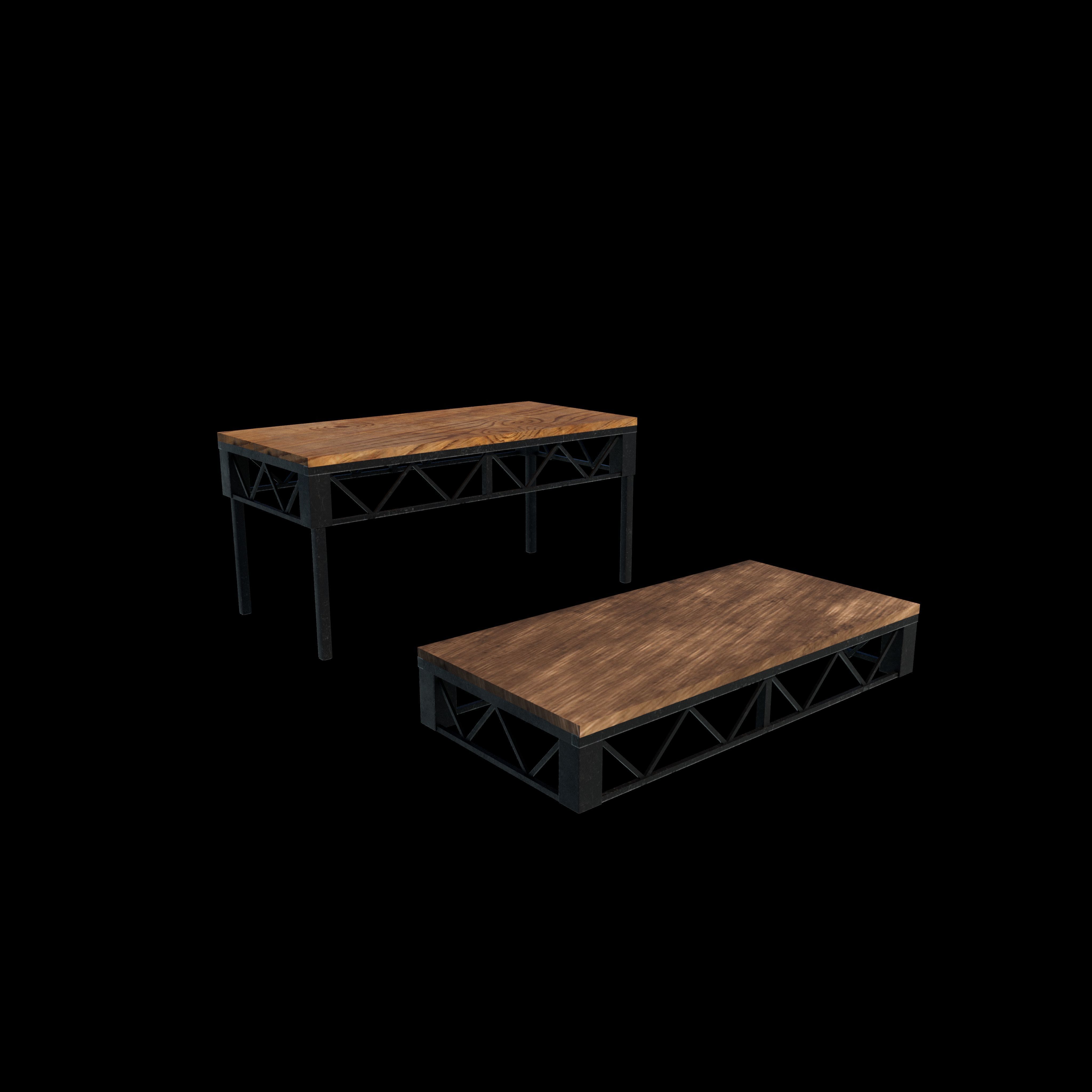 Steel Deck Stage 3D model_9