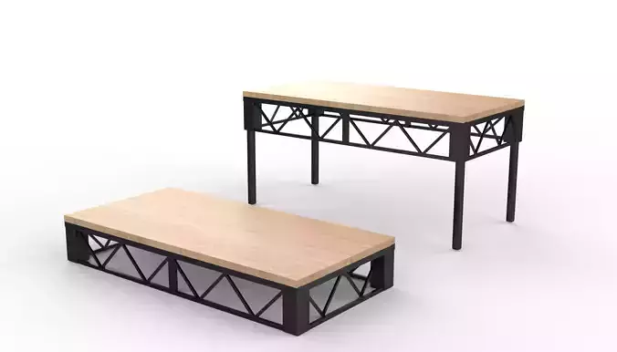 Steel Deck Stage  3D model