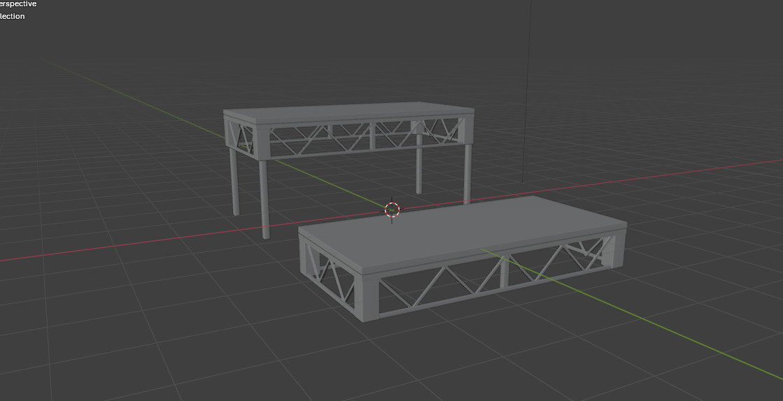 Steel Deck Stage 3D model_14