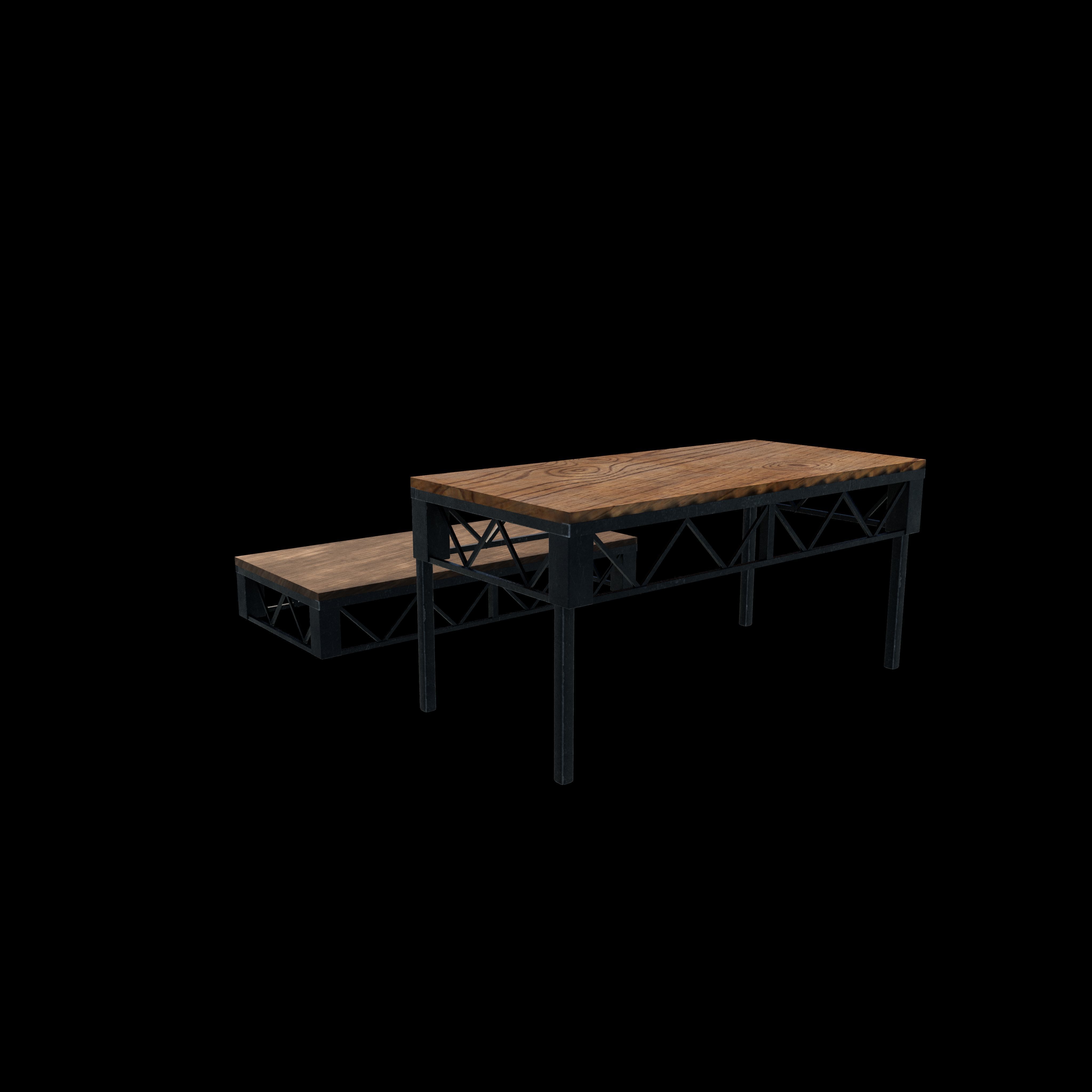 Steel Deck Stage 3D model_8
