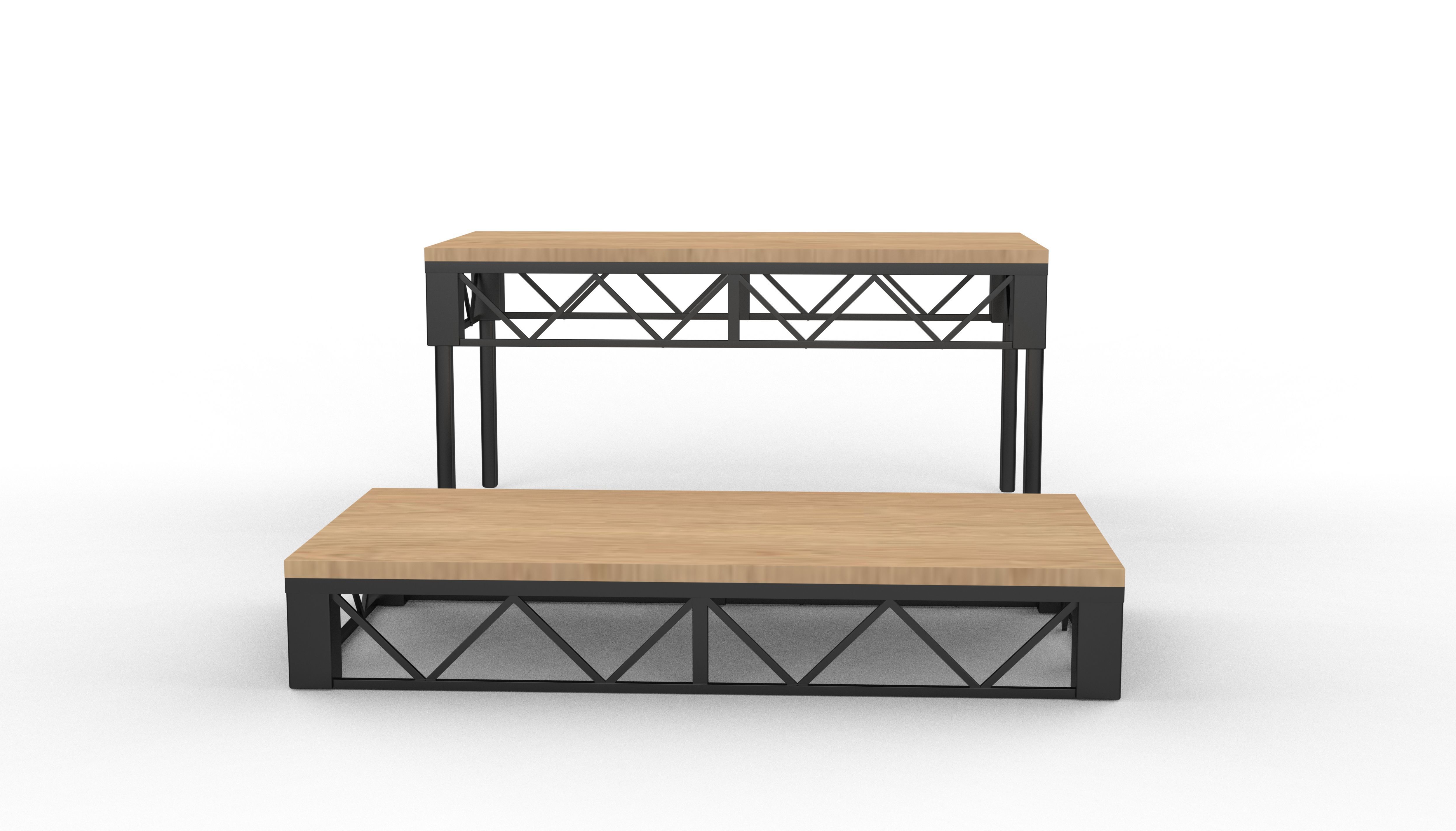 Steel Deck Stage 3D model_3