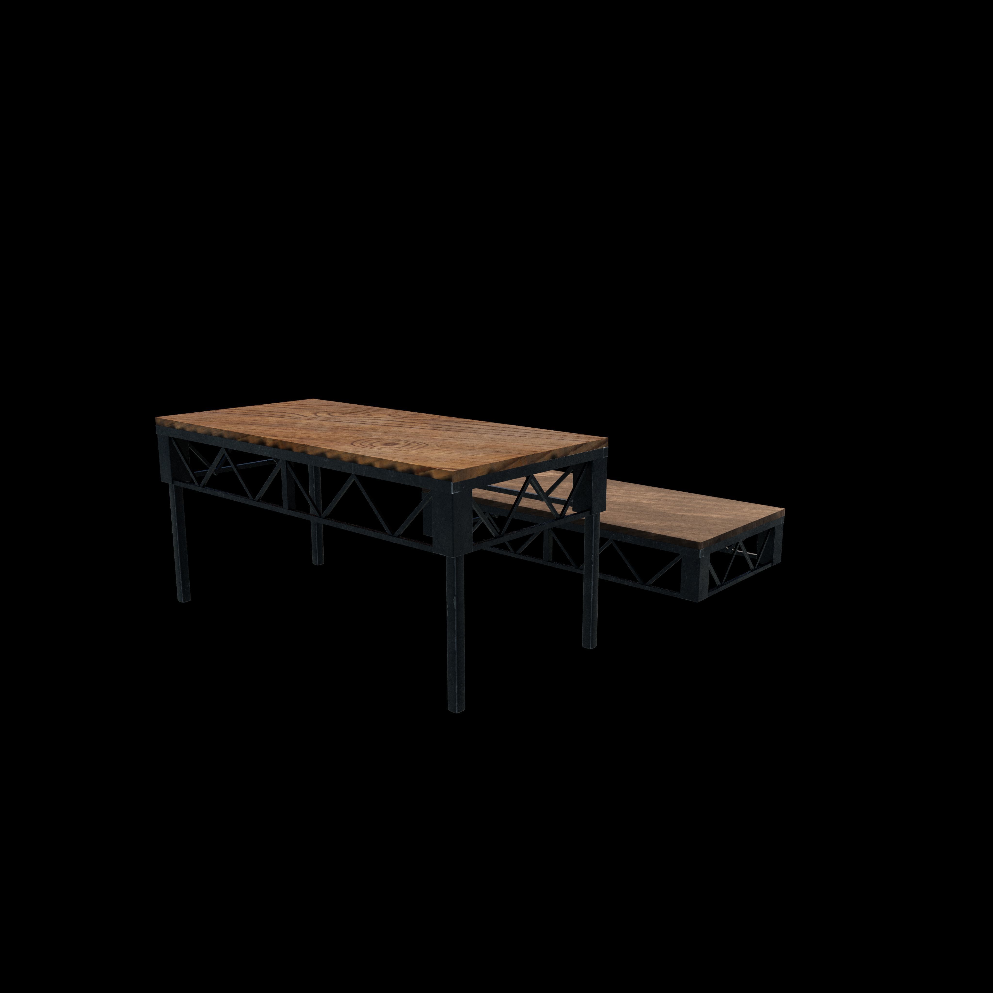Steel Deck Stage 3D model_11