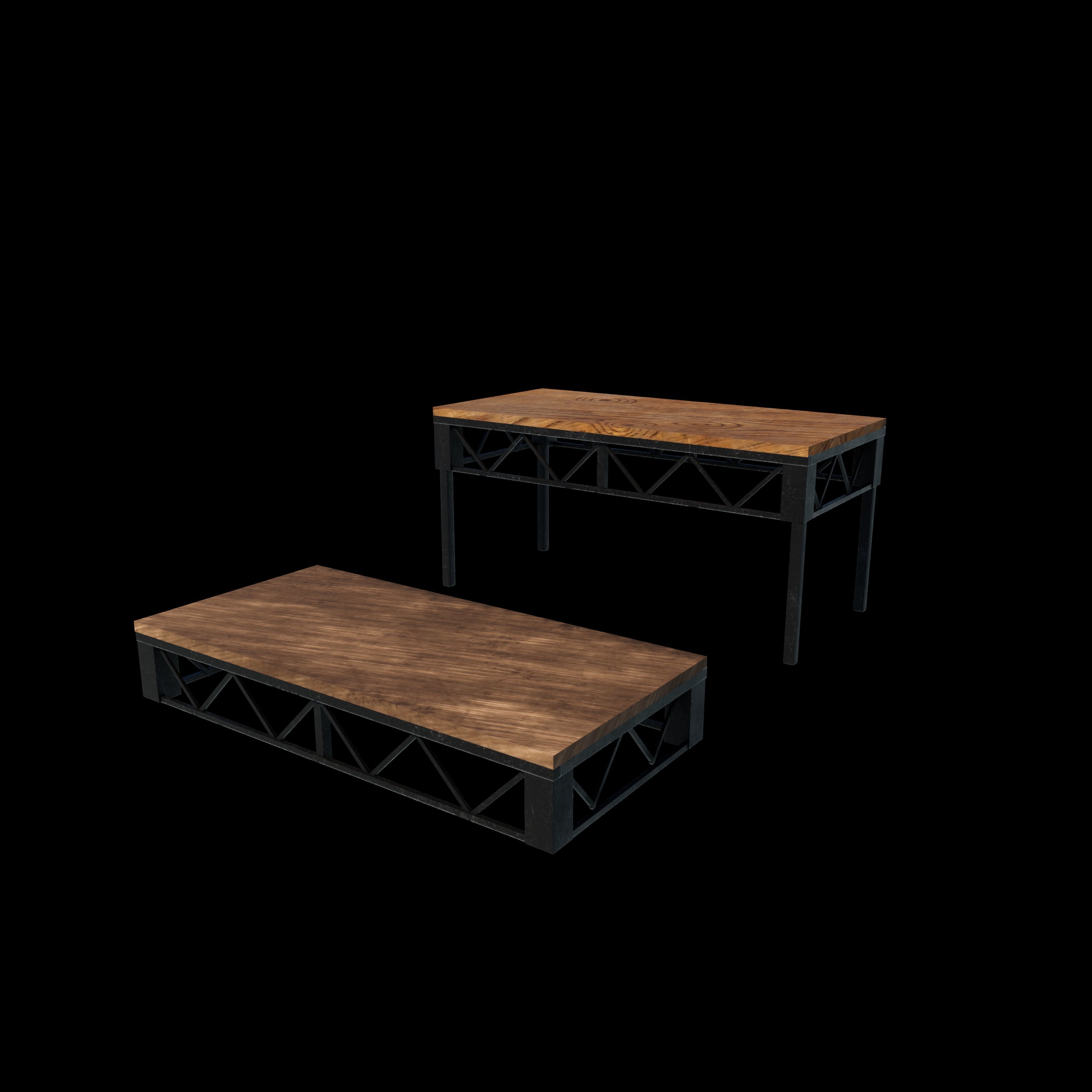 Steel Deck Stage 3D model_2