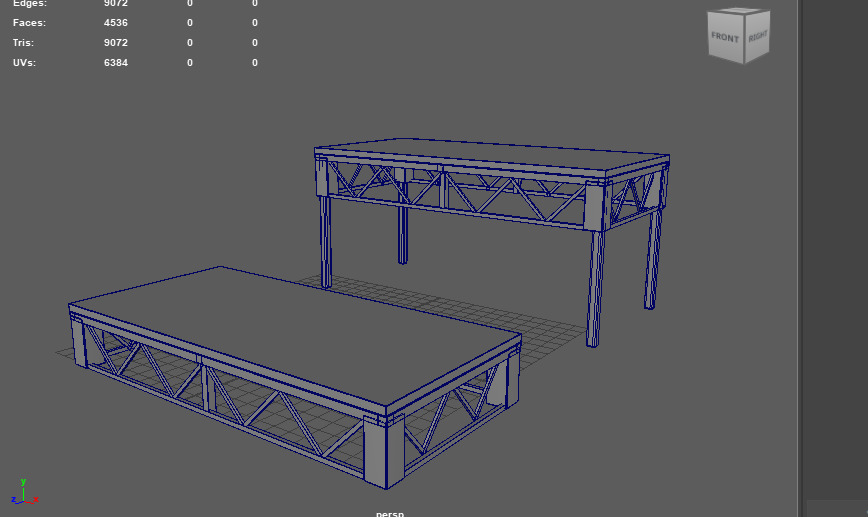 Steel Deck Stage 3D model_13