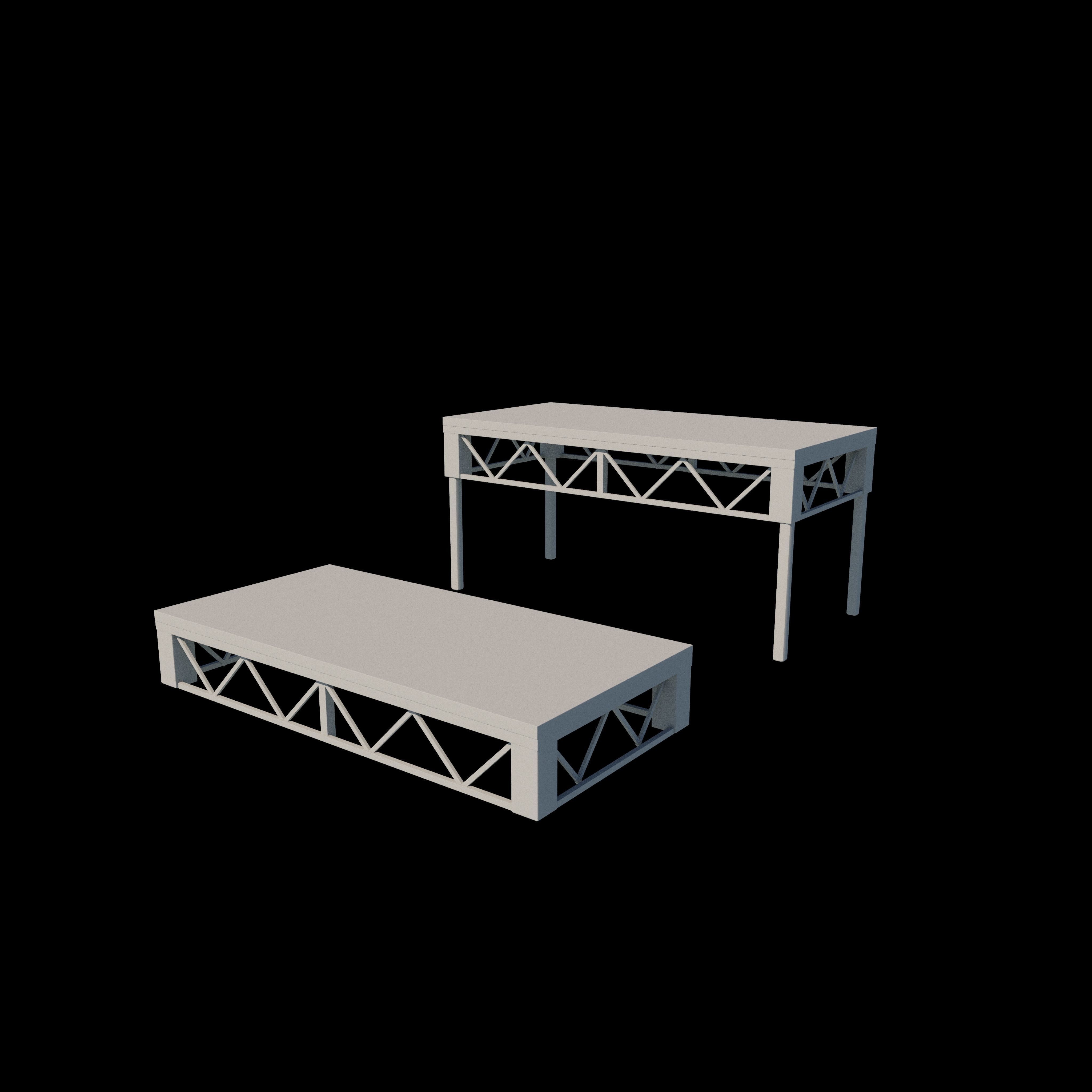Steel Deck Stage 3D model_15