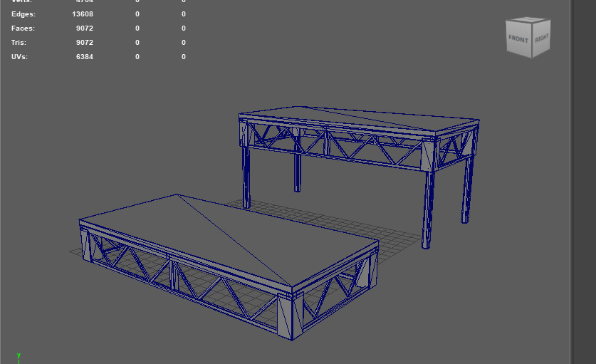 Steel Deck Stage 3D model_12