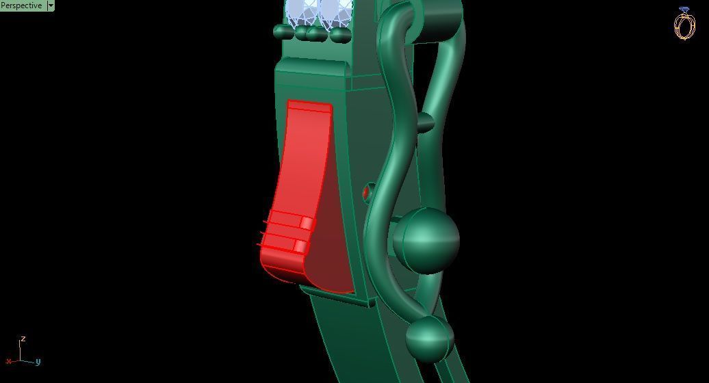 Bracelet 0043 - Bangle - Diamonds 3D print model_14