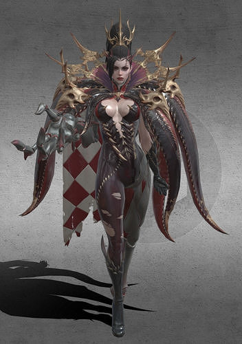 Sexy beauty Low-poly 3D model