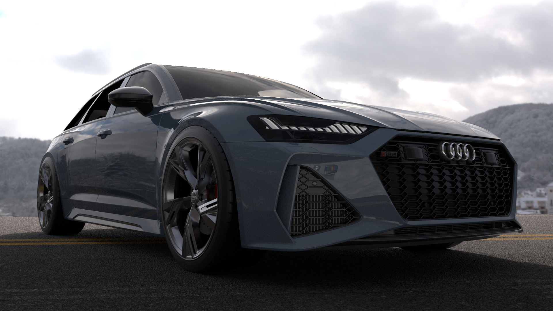 Audi RS6 -Rigged and Render Ready-unreal-vray-redshift 3D model_9
